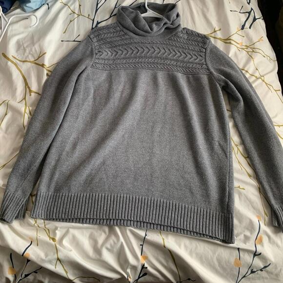 XL JONES NEW YORK Sport Turtleneck Grey Long Sleeve Sweater - Picture 3 of 5